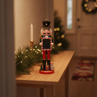 Nutcracker with Message Board Decorative Nutcracker with Blackboard Collectible Holiday Decoration for Mantel, Entryway