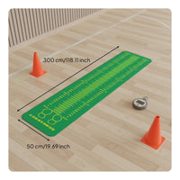 3 Pieces Broad Jump Measurement Mat Anti-Slip Sports Equipment Rubber for School
