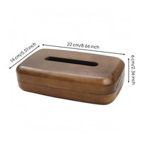 Tissue Box Rectangular Wooden Tissue Box Compact Napkin Dispenser