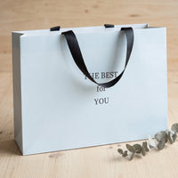 Premium Pearl White Gift Bags with Handles for Retail, Jewelry, and Tea Packaging