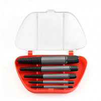 5 Pieces Screw Extractor Set with Case Stripped Tool Seized for DIYers, Plumbers