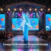 Inflatable Shark Outfit Full-Body Coverage Inflatable Suit Single Size Fits Most
