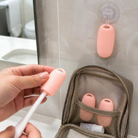 Portable Silicone Toothbrush Holder Travel Case with Hook or Standard Design