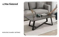 Rectangular Table with Geometric Legs Modern Design Household Furniture Easy to Clean Sturdy Construction for Interior Designers
