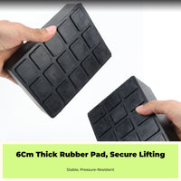 Non-slip heavy-duty rubber lift pad for car jacks, 6cm thick