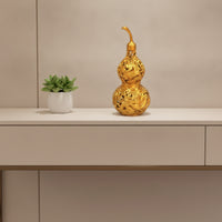 Brass Gourd Auspicious Brass Gourd Statue Hollow Tabletop Decor for Entryway