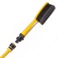 Hose Connector Cleaning Brush for Car Wash Brush Long Handle Car Cleaning, Soft Bristles Rectangular Head for Vehicle Cleaning, PU Material