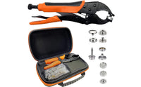 305 Pieces Stainless Steel Snap Button Pliers Set Heavy Duty Metal Snap Button Kit Easy to Install Press Stud Installation Kit Portable Storage Case for DIY Crafters, Clothing Repair, Leatherwork, Craft Making