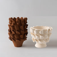Modern Minimalist Wabi-Sabi Handcrafted Autumn Leaf Art Flower Vase Decoration