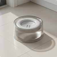 Non-Spill Pet Water Bowl Transparent Floating Disk Bowl Splash Proof