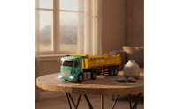 Inertial Toy Truck with Trailer Plastic Transport Truck Toy Friction Powered Interactive for Children, Toddlers, Playroom, Play Mat