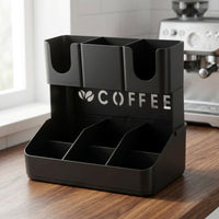 Coffee Station Organizer Vertical Cup Organizer with Compartments Long-Lasting