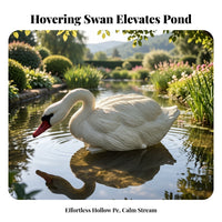 Decorative Buoyant Swan | PE, Molded Feather Texture, Swan Figure, for Garden