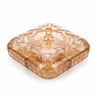 Glossy Partitioned Treat Box Tableware Transparent Lid for Tabletop Serving