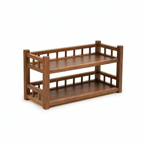 Desktop Storage Organizer Space-Saving Desktop Shelf with Two Tiers Sturdy