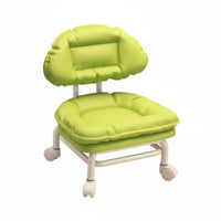 Low Rolling Stool with Backrest Easy to Clean Swivel Caster Stool Heavy-Duty