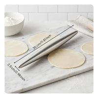 Stainless Steel Rolling Pin Rust-Proof Dumpling Wrapper Roller Non-Stick Surface