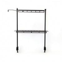 Lightweight Camping Storage Rack with Clamp Space-Saving Double-Layer Camping Rack Versatile Outdoor Desktop Shelf Multipurpose for Campers, Backpackers, Picnic