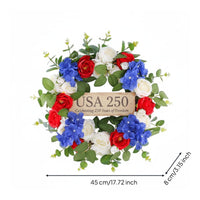 USA 250 Wreath Sturdy Construction Independence Day Wreath Easy to Clean