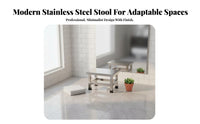 Stainless Steel Square Stool Long-Lasting Construction Utility Seating