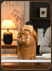 Chinese Style Landlord Figurine Resin Sculpture for Study or Tea Table