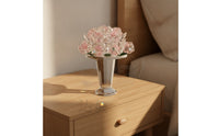 Glass Flowers Bouquet Standing Flower Cluster Ornament Compact Glass Flower Figurine for Entryway