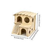 Hamster Wooden House Decorative Hamster Sleeping House Multiple Hiding Spots