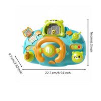 Educational Musical Driving Simulator Toy Develops Locomotion Skills Musical Steering Wheel Toy Lights and Sounds Interactive Driving Dashboard Soothing for Babies, Toddlers, Infants, Travel