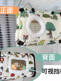小太阳鹦鹉鸟过冬棉窝保暖防寒玄风虎皮牡丹加厚外置棉窝保温鸟窝