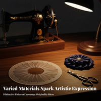Pleated Ribbon Rosette Maker Reusable Circular Ribbon Pleating Template Rosette Making Guide Plate for Crafters, Scrapbooking