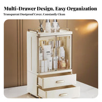 Clear Cosmetic Case with Drawers debrisproof cosmetic organizer Multi-Compartment
