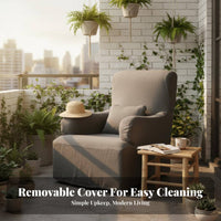 Japanese Wabi-Sabi aesthetic Armless Floor Sofa Removable and cleanable Cover Lounge Chair Designer Inspired Indoor Furniture Minimalist Design for Guesthouse Owners, Apartment Dthis productllers, Balcony, Living Room, Bedroom, perusing corner