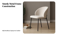 Curvedspine Padded Seat Nordic design Dining Room Chair Light Luxury long-lasting Frame for Interior Designers, Adults