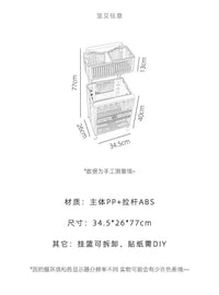 Foldable Mobile Laundry Basket with Double Layers