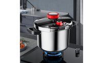 Burst-Resistant-Proof Design Stainless Steel Pressure Cooker Energy Saving Stovetop Pressure Cooker Enhanced Safety Features Locking Lid Stockpot Long-Lasting Construction for Home Cooks, Families, Meal Prep