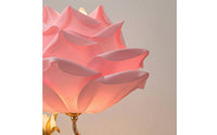 Gold Rose Table Lamp Elegant Flower Table Lamp Decorative Bedside Light Warm Glow for Bedroom, Nightstand, Reading Corner