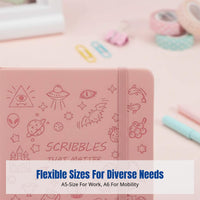 A6 Cute Notebook, Cartoon Strap, Student Stationery, PU Cover, Creative Design