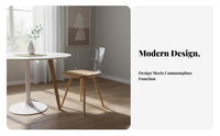 Wood Frame Clear Chair Nordic aesthetic Dining Seat Transparent Design for Renters