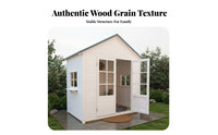 Prefabricated Wooden Cabin Weather Resistant Assemblable Backyard Cabin Enclosed Design Home-Assembled Garden Log House for Gardeners, Homeowners