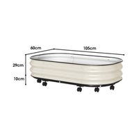 Reptile Enclosure with Wheels Open-Top Tortoise Tub with Casters Turtle Breeding Box Corrugated Reptile Breeding Box for Patio