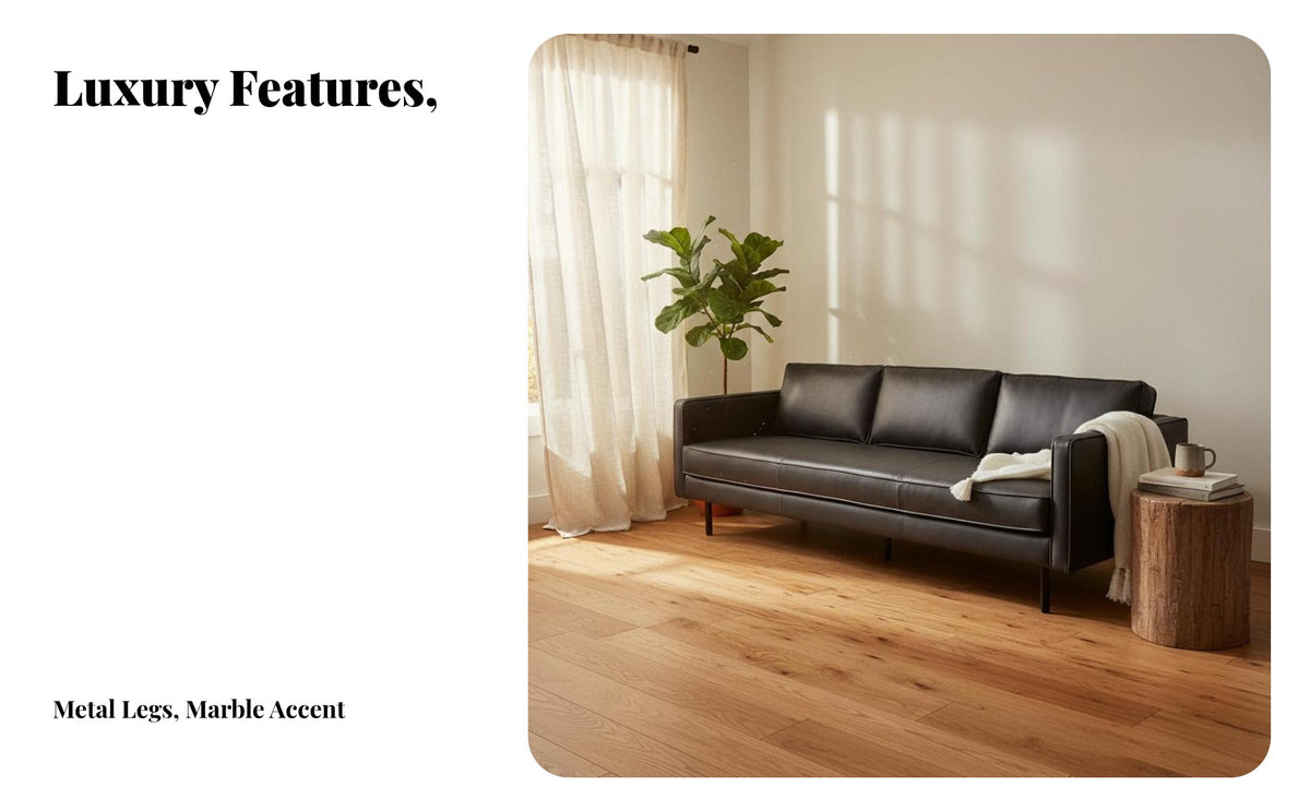 Light Luxury 3-Seater Minimalist Sofa Nordic Aesthetic Couch Modern design Household Furniture Sleek silhouette for Apartment Dwellers, Interior Designers, Business Owners, Living Room, Office, Boutique, Reception Area