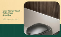 Bidet toilet with heated seat.