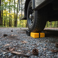 4 Pieces RV Leveling Block Portable Trailer Leveling Block Anti-Slip Stabilizer Pad for Camping, Outdoor, Soft Ground