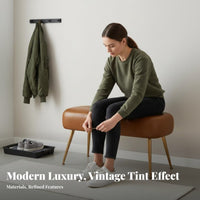 Metal Frame Entryway Bench adaptable Use Indoor Furniture for Adults, Homeowners