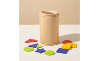 Shape Sorting Cylinder Montessori Wooden Shape Sorter Educational for Young Children, Preschoolers, Home, Preschool, Tabletop