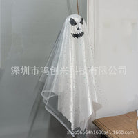 3-Pack Halloween Hanging Evil Mesh Ghost Decorations for Outdoor Lawn, Porch, Indoor