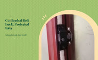 Coil Loaded Bolt Latch, Aluminum Alloy Sliding Door Lock, Frameless Balcony Bathroom Pane Security