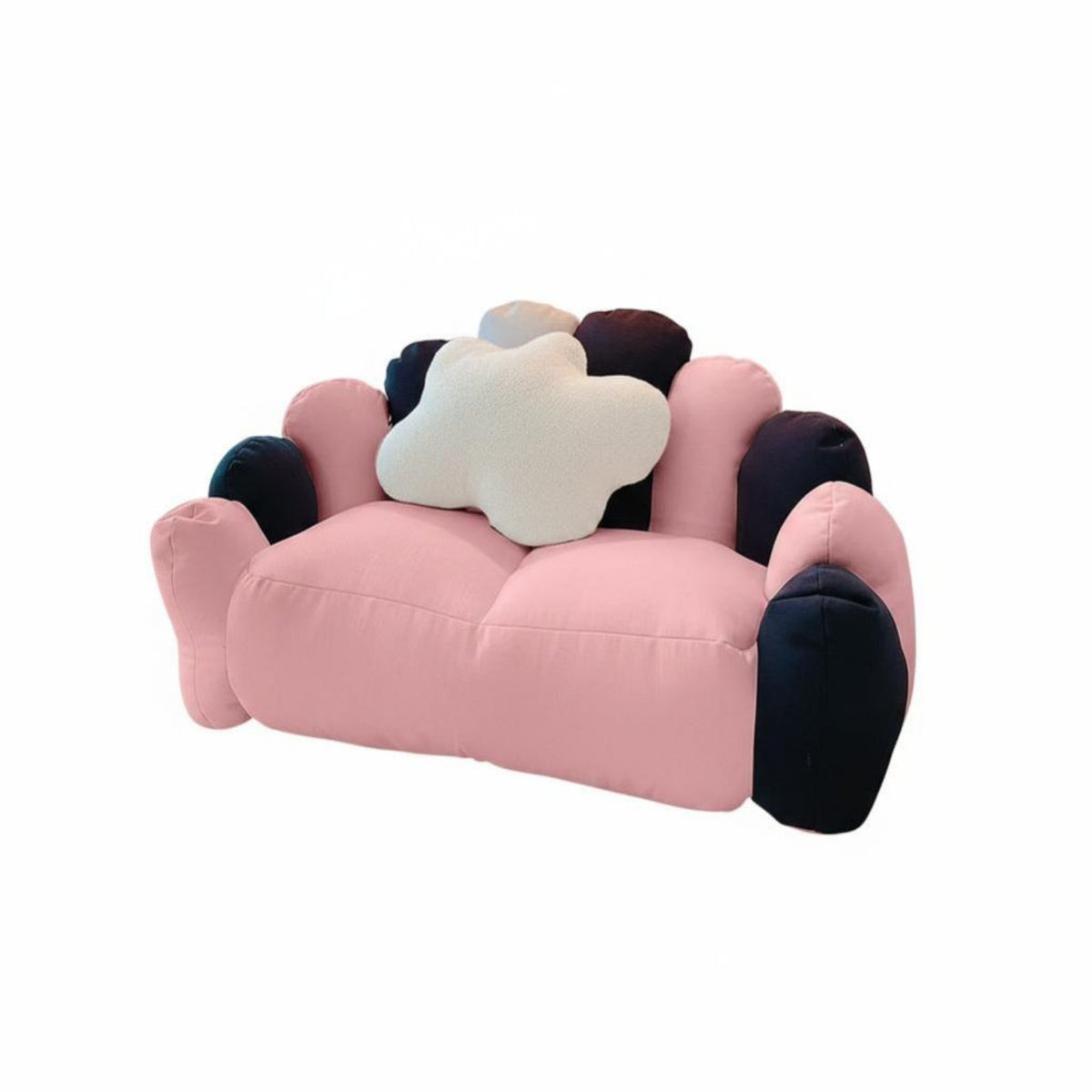 Single-Person Floor Sofa Mat-Inspired Design Pleated Armless Chair Sleepable Soft Fabric for Students, Young Adults, Bedroom