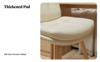 Woven Seat Side Chair sturdy Wood Frame Seating Furniture Comfortable for Bedroom