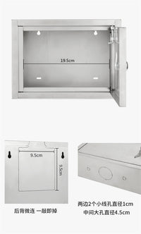 Medium Wall-Mounted Stainless Steel Milk Box with Lock
